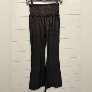 Beyond Yoga Black Glittery Flared Leggings